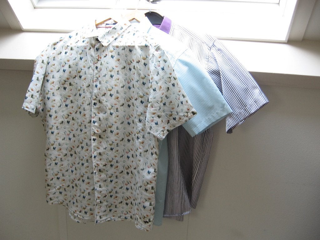 3 Heren merk overhemdem m korte mouw XXL samen €15.00, Kleding | Heren, Ophalen of Verzenden, Zo goed als nieuw, Blauw, Overhemd