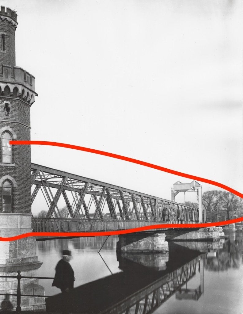 Foto Oude Brug over de IJssel te Kampen 2, Gebruikt, Foto, Ophalen of Verzenden, 1940 tot 1960