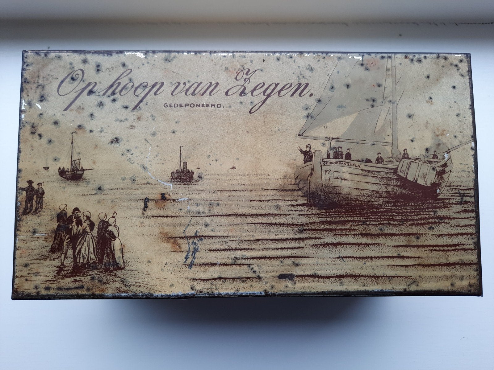 Op Hoop van Zegen Metaaldruk M.Joosten Groningen sigaren, Verzamelen, Ophalen of Verzenden, Gebruikt, Overige