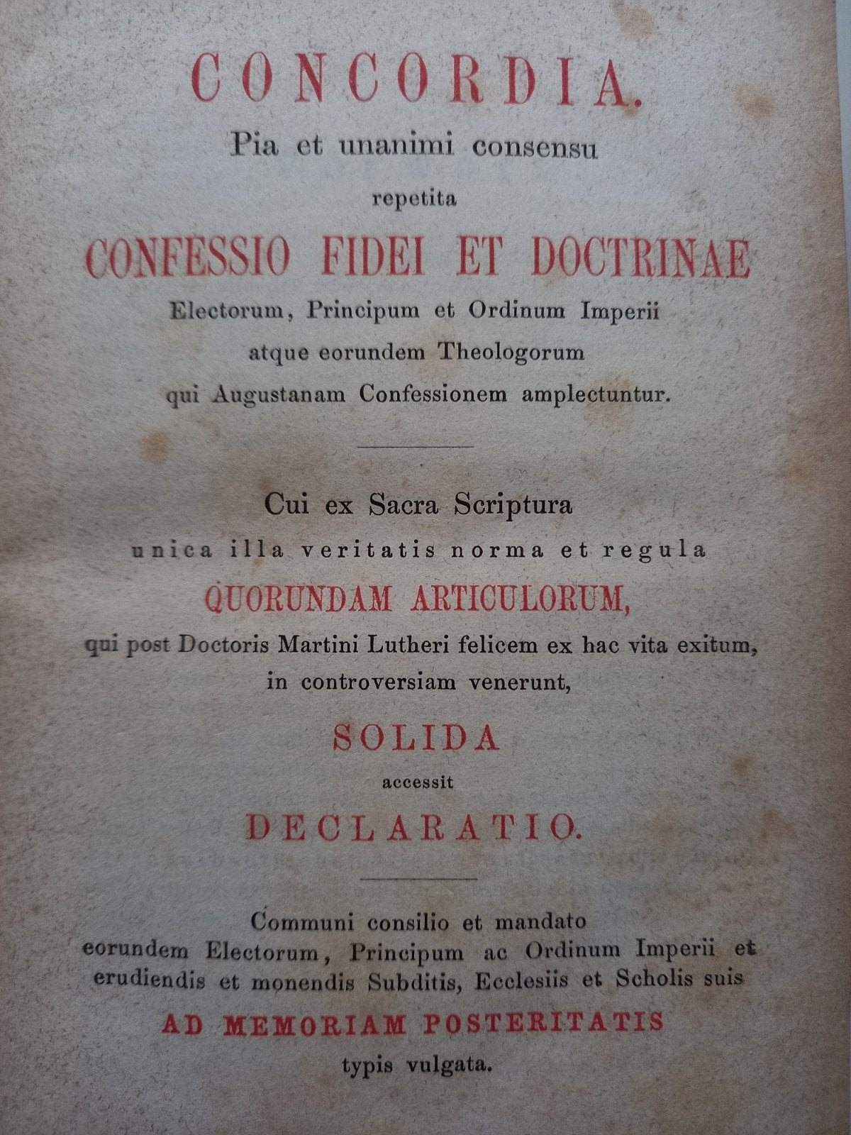 Concordia Libri Symbolici Ecclesiae Evangelicae 1857, Antiek en Kunst, Ophalen of Verzenden, Diverse auteurs (Evangelische Kerk)