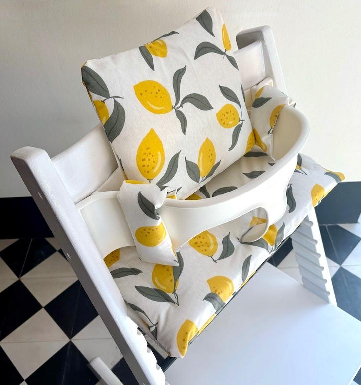 Gecoate lemon kussens voor de Tripp Trapp kinderstoel, Ophalen of Verzenden, Nieuw, Meegroeistoel, Stoelverkleiner