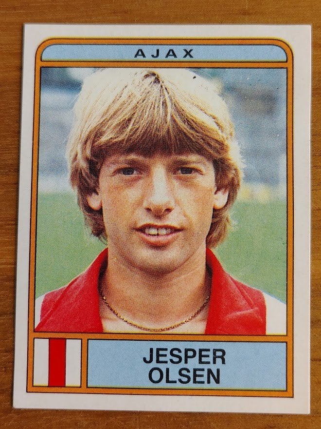 Panini 1984 - Ajax - Jesper Olsen - #18 - ongebruikt, Verzenden, Zo goed als nieuw, Plaatje