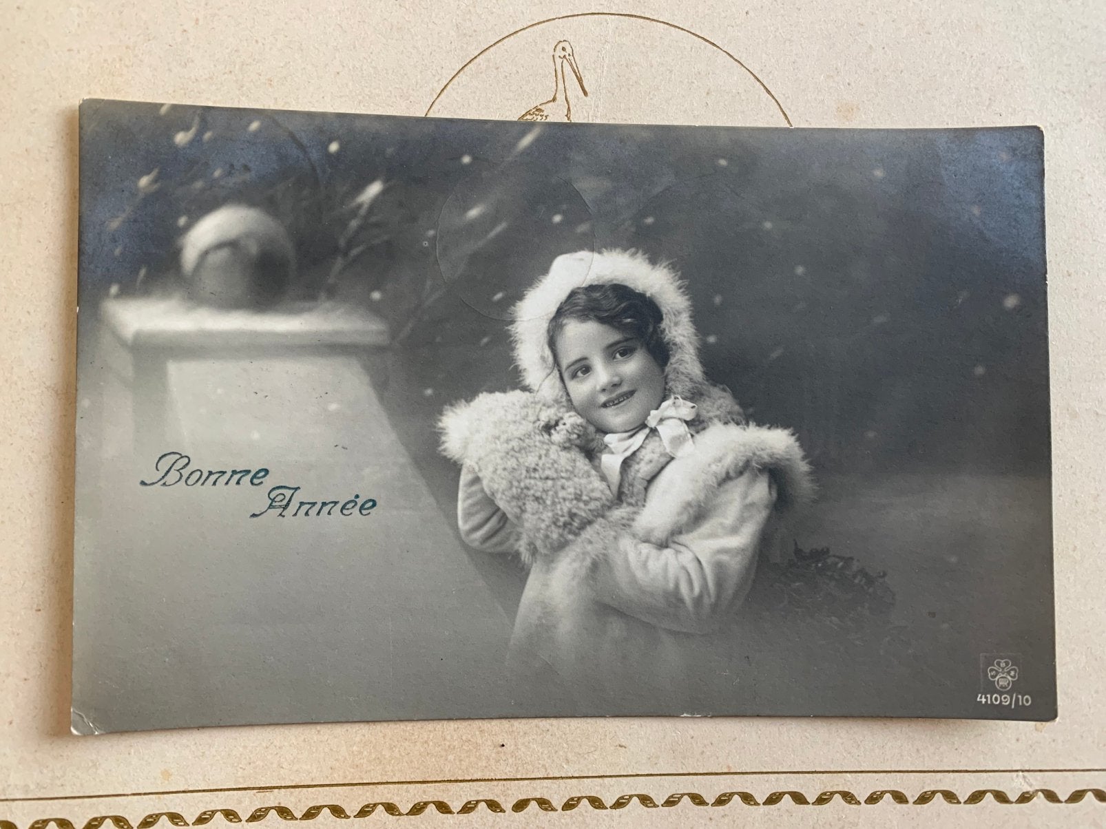 1912 Bonne Année - meisje in de sneeuw (II), Ophalen of Verzenden, Voor 1920, Gelopen, Feest(dag)