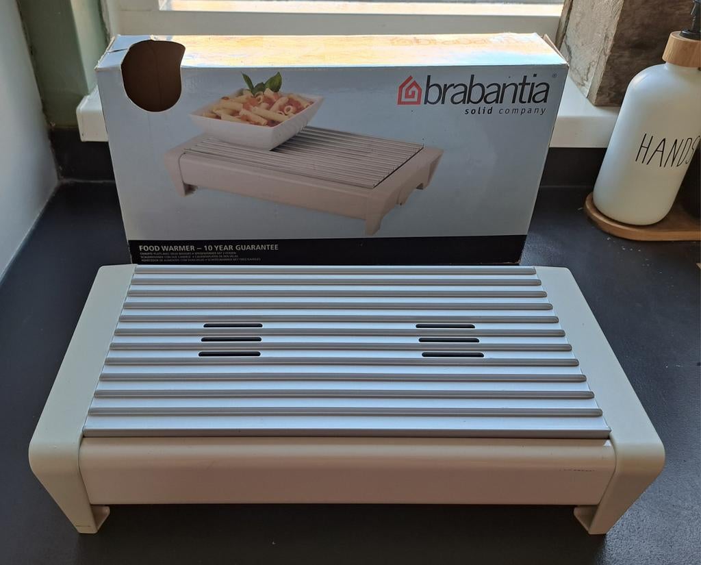 Warmhoudplaat Brabantia / schotelwarmer met 2 kaarsjes, Ophalen, Zo goed als nieuw