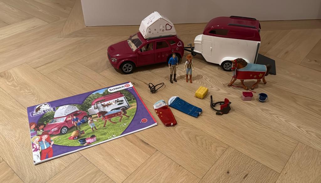 Schleich auto en trailer, Ophalen of Verzenden, Zo goed als nieuw