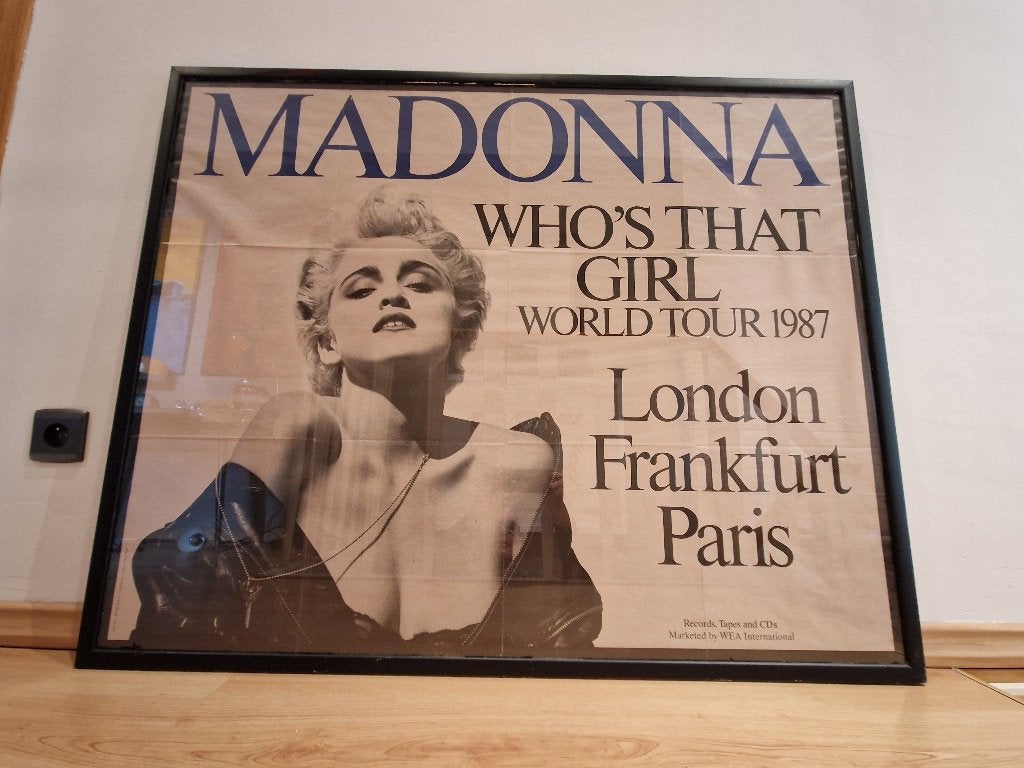 Originele Poster Madonna World Tour 1987, Ophalen of Verzenden, Zo goed als nieuw, Poster, Artwork of Schilderij