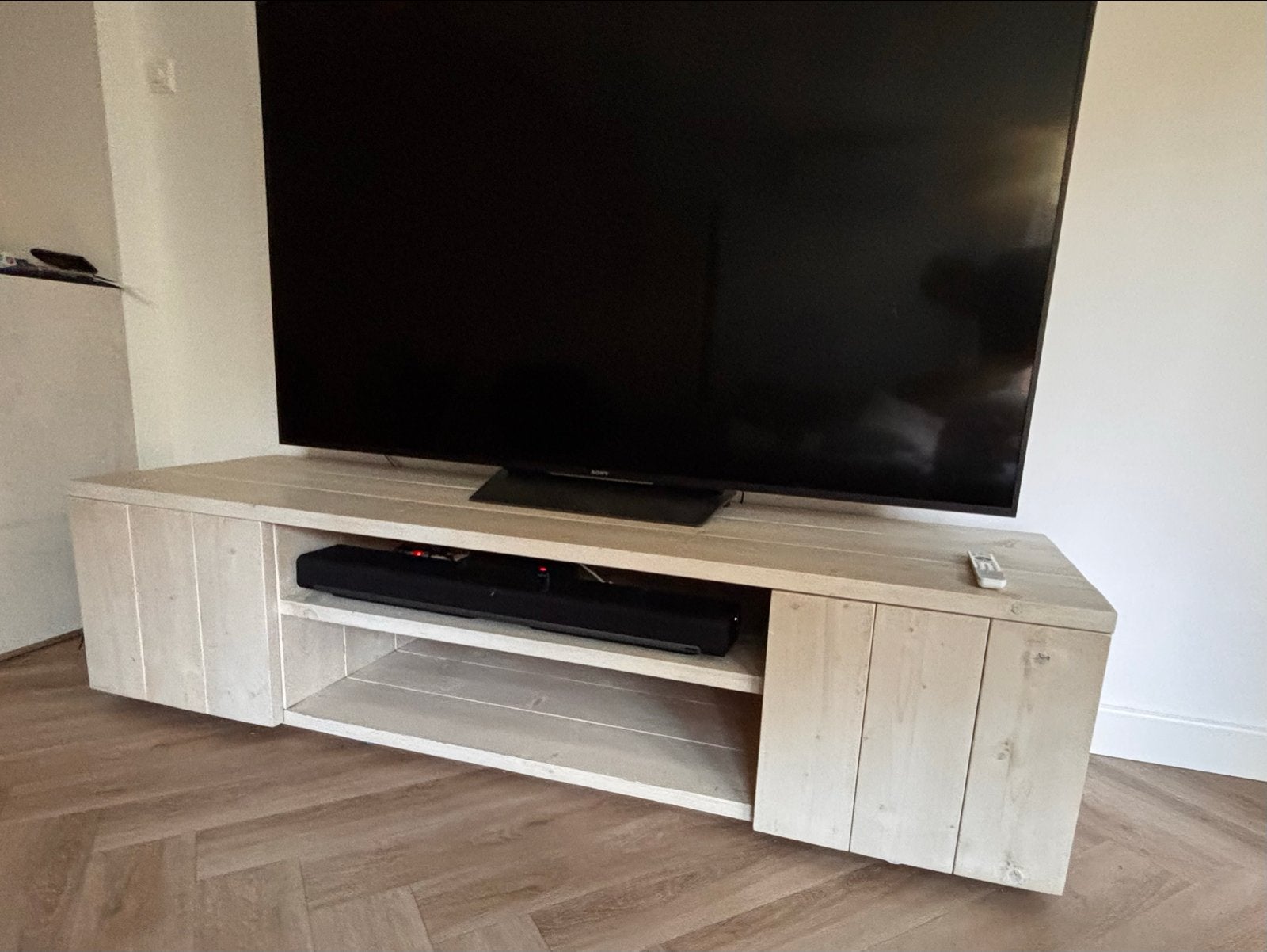 Dressoir TV-meubel van steigerhout, Ophalen, Gebruikt, 150 tot 200 cm, Minder dan 100 cm