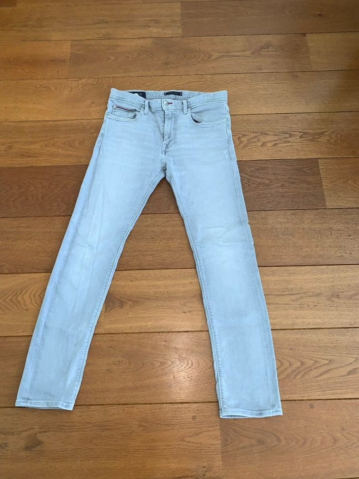 Tommy Hilfiger Bleecker Stretch Slim Fit Jeans W32/L32, Ophalen of Verzenden, Zo goed als nieuw, Grijs, W32 (confectie 46) of kleiner