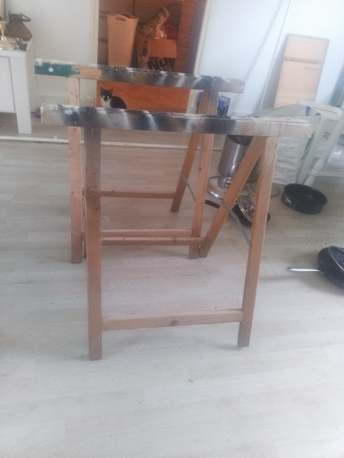 2 Schragen, zelf gemaakt en gebruikt, Ophalen, Gebruikt, Minder dan 70 cm, Inklapbaar