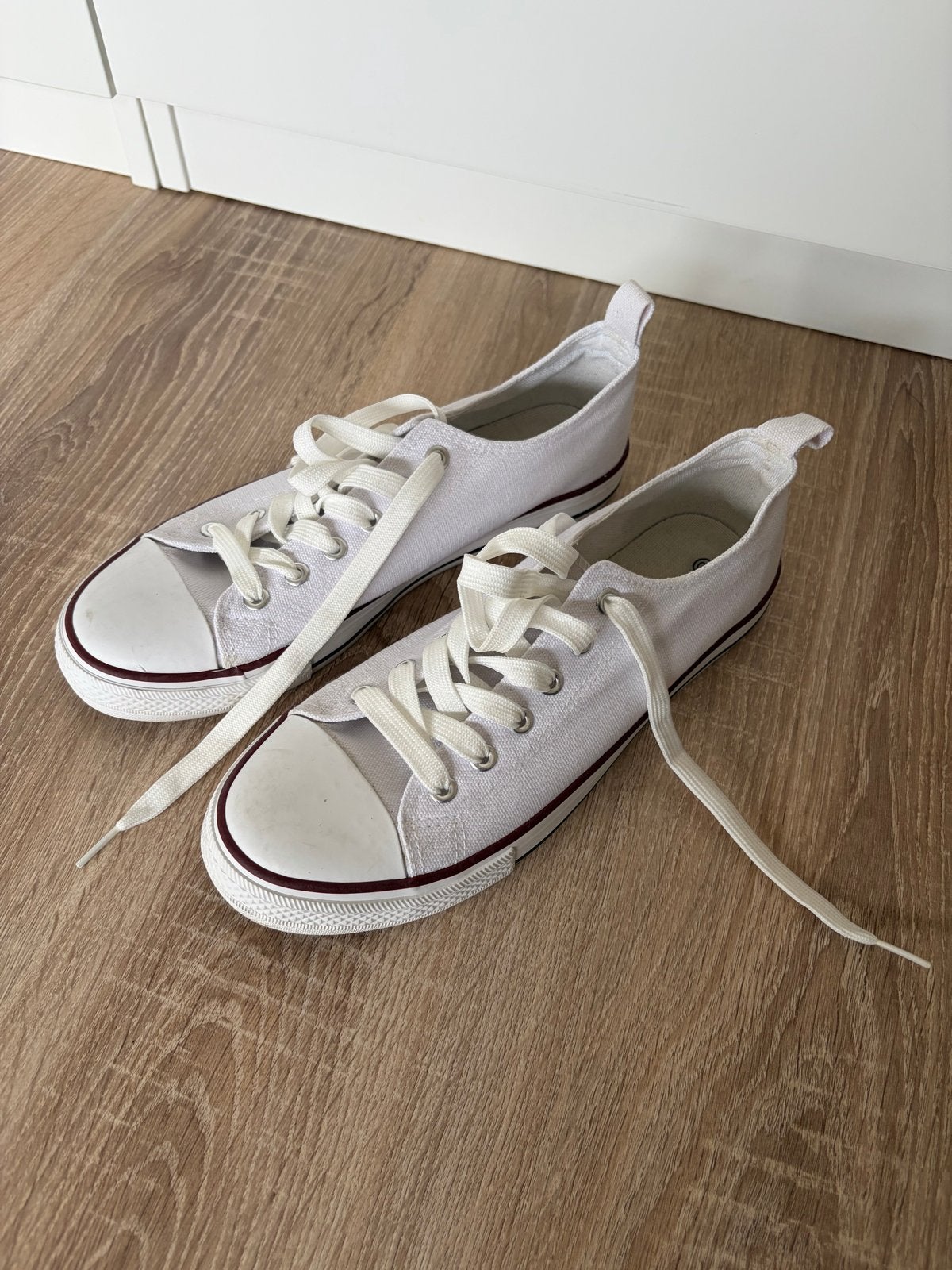 Witte sneakers dames maat 40 - All Stars look-a-like, Ophalen of Verzenden, Gedragen, Wit, Sneakers of Gympen