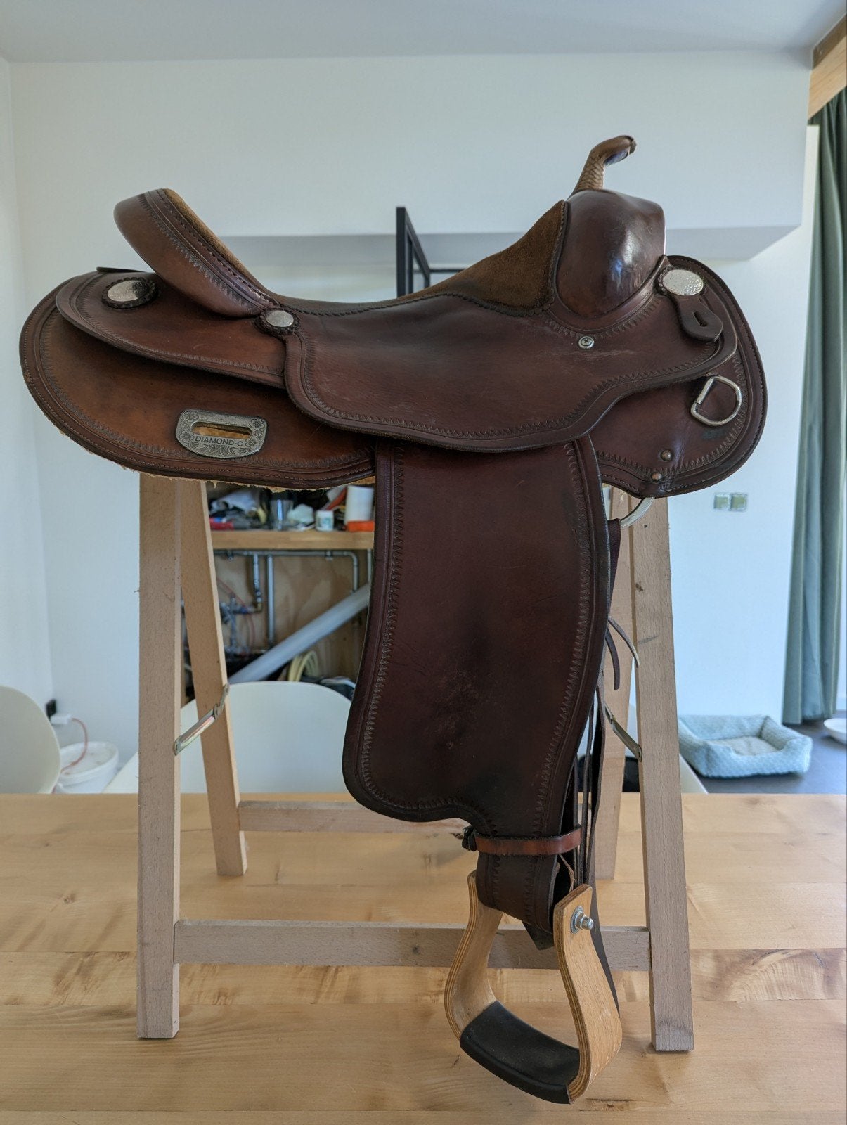 Mooi goed onderhouden Westernzadel Diamond C, Dieren en Toebehoren, Paarden en Pony's | Zadels, Ophalen of Verzenden, Dressuur