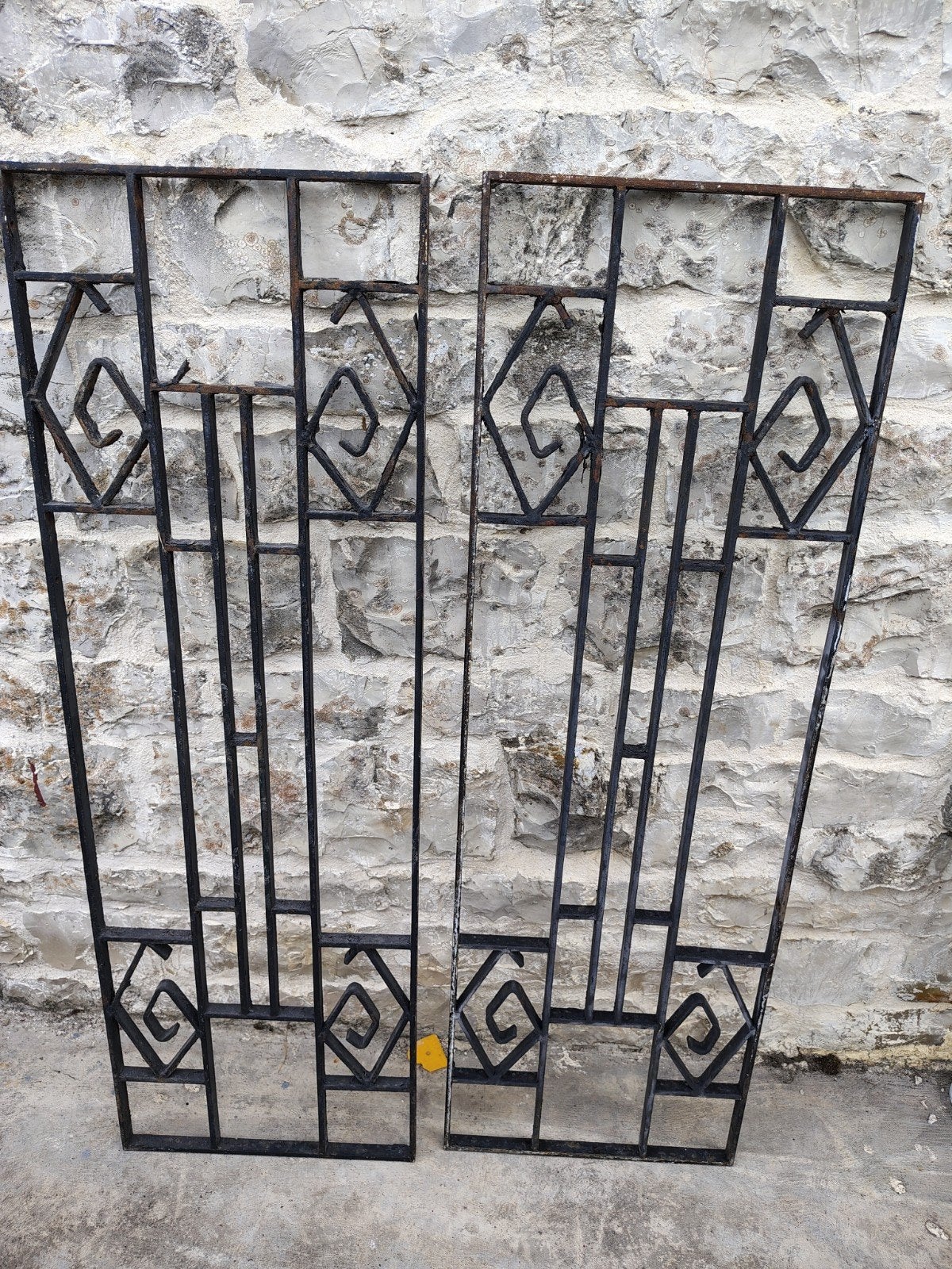 smeedijzeren art deco raam/deurhekken, Antiek en Kunst, Ophalen