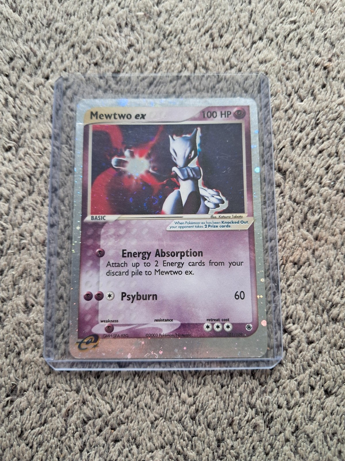 Mewtwo ex 101/109 Ruby & Sapphire LP., Ophalen of Verzenden, Gebruikt, Losse kaart, Foil