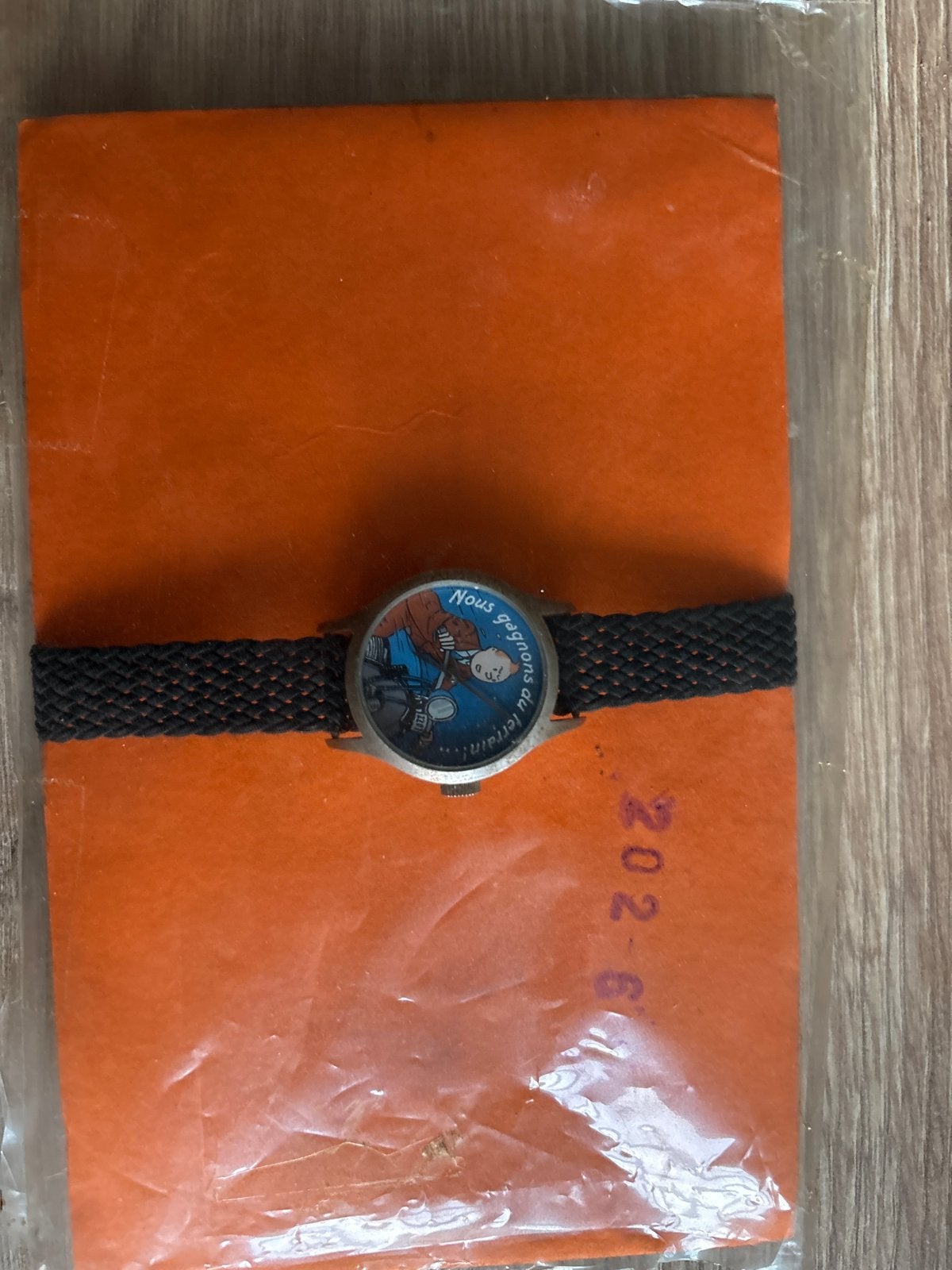 Vintage kinderhorloge met stripfiguur Kuifje, Ophalen of Verzenden, Nieuw, Meerkleurig, Jongen of Meisje