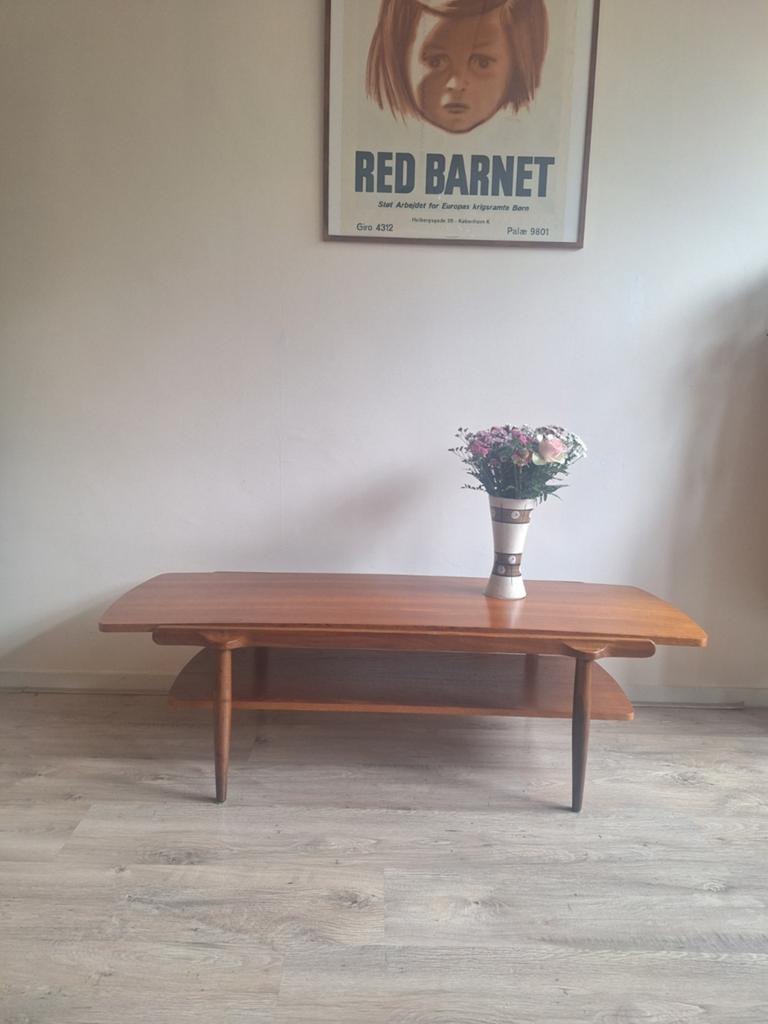 Prachtige vintage salontafel, Ophalen, 100 tot 150 cm, 50 tot 100 cm, Minder dan 50 cm
