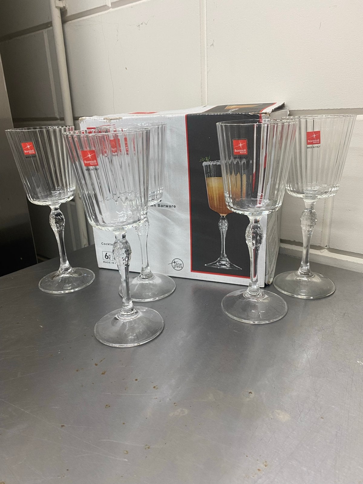 5x Bormioli Rocco America '20s Cocktail Glazen - Nieuw, Onbekend, Nieuw, Ophalen of Verzenden, Onbekend