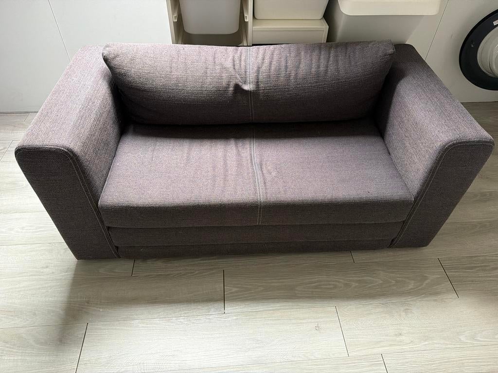 Compacte IKEA Slaapbank - Grijs, 147x68x61 cm, Ophalen, Gebruikt, 70 cm of minder, Twijfelaar