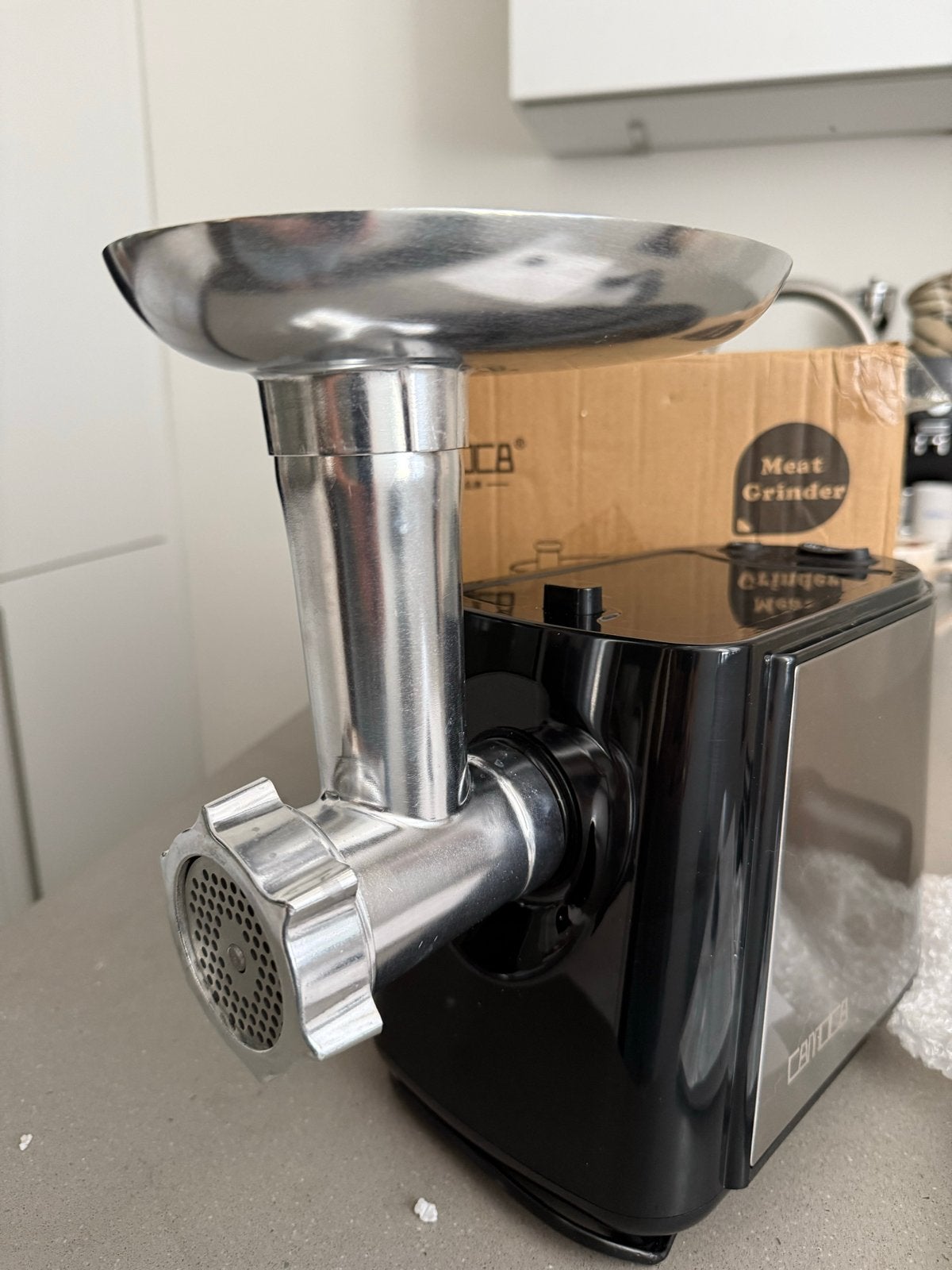 Elektrische Vleesmolen 1000W - gehakt molen worst maker, Minder dan 1 liter, Ophalen, Nieuw, 2 snelheden