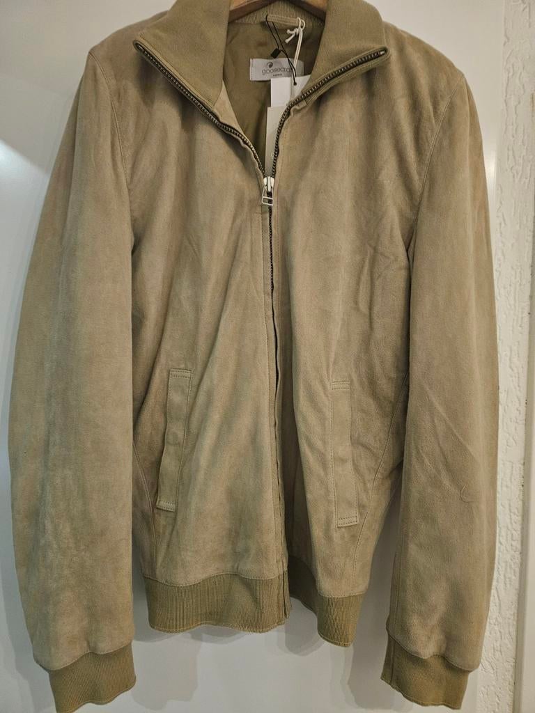 Goosecraft suède bomberjack - Maat S - Nieuw met kaartjes, Beige, Goosecraft, Nieuw, Ophalen of Verzenden