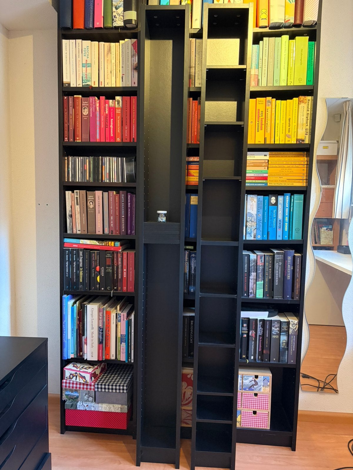 2 Ikea cd kastjes zwart, Huis en Inrichting, Ophalen, Gebruikt, Hout, Cd's