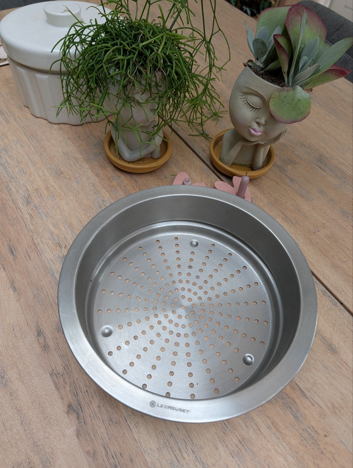 Le Creuset stoominzet - Roestvrij staal, Le Creuset, Zilver, Ophalen of Verzenden, Metaal
