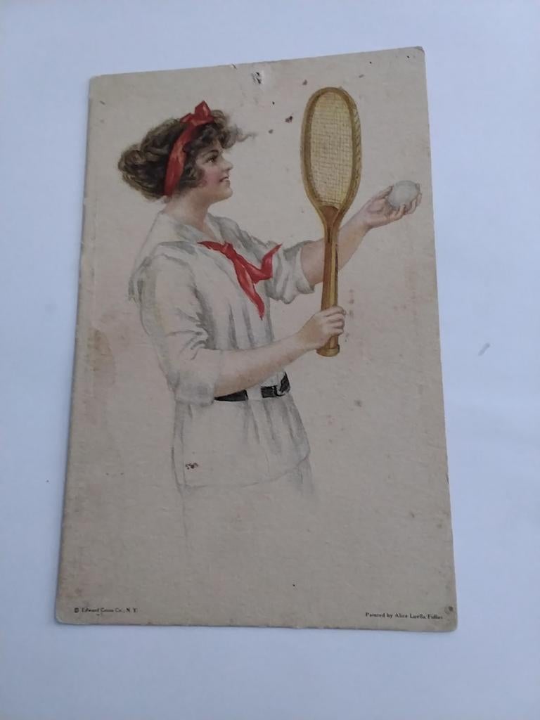 ALICE LUELLA FIDLER / AMERICAN  GIRL WITH TENNISRACKET, Verzamelen, Ophalen of Verzenden, 1960 tot 1980, Sterren en Beroemdheden
