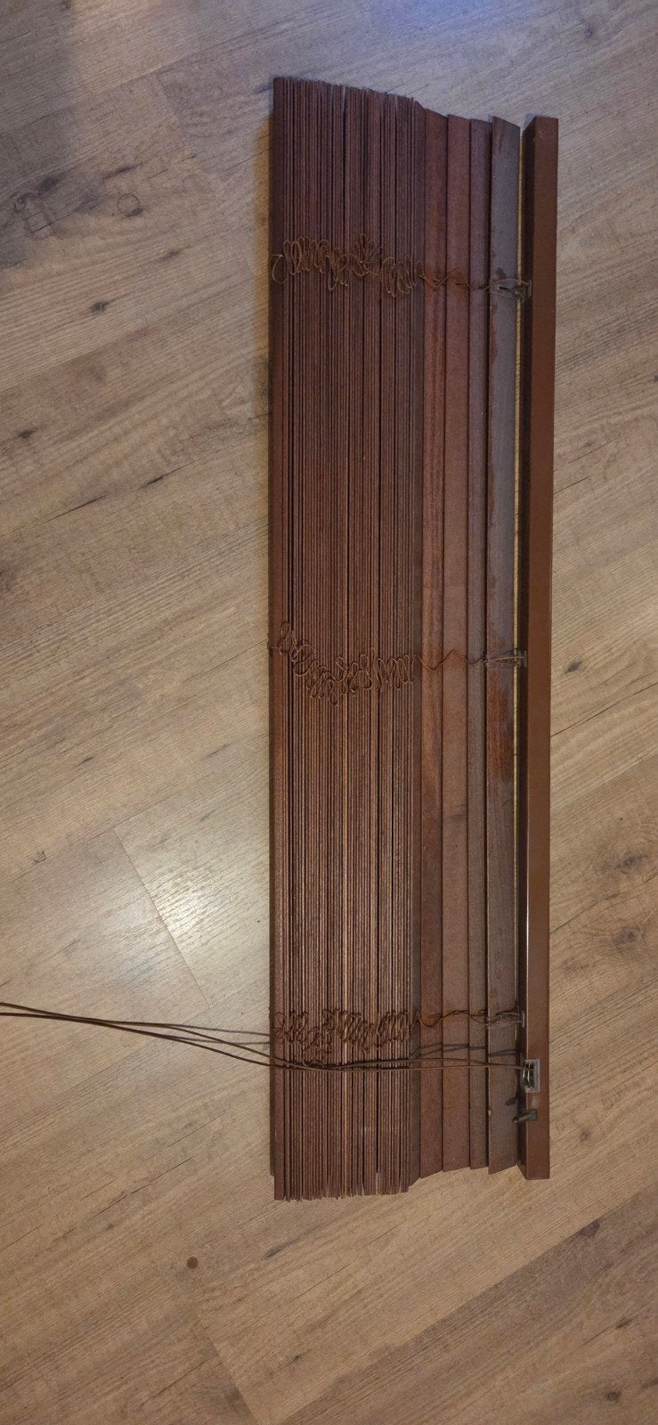 Houten jaloezieën - 2 stuks - Bruin, Ophalen, Jaloezie, Gebruikt, Hout