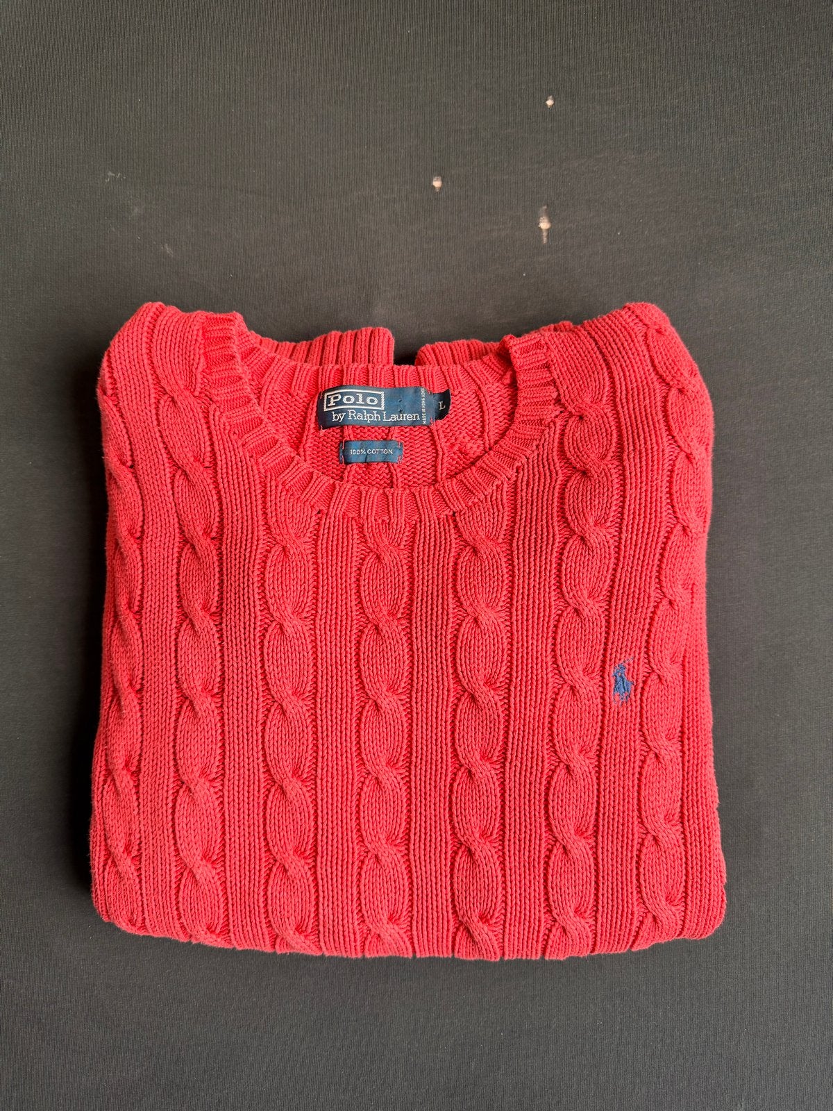 Polo Ralph Lauren trui - Maat L, Kleding | Heren, Ophalen of Verzenden, Zo goed als nieuw, Maat 52/54 (L), Rood