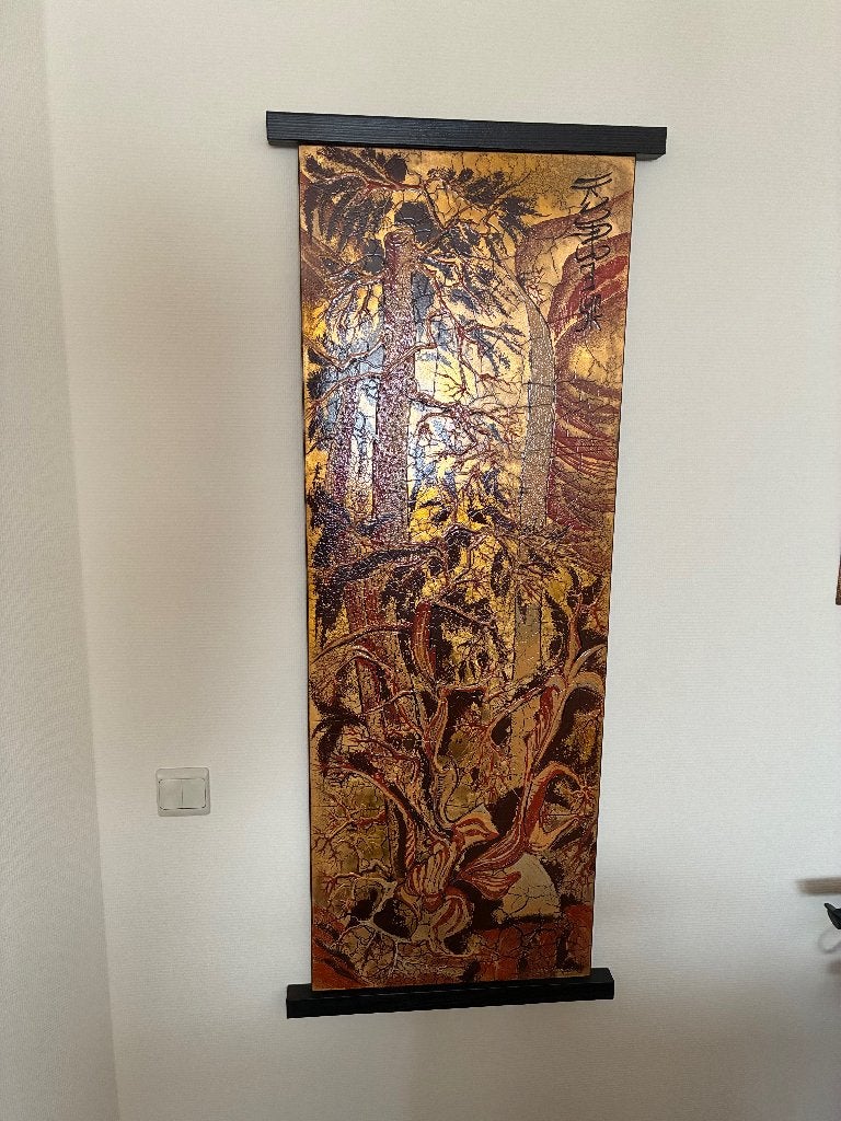 Mooie Chinese wandplaat te koop!, Ophalen, Metaal, Oosters, 40 cm