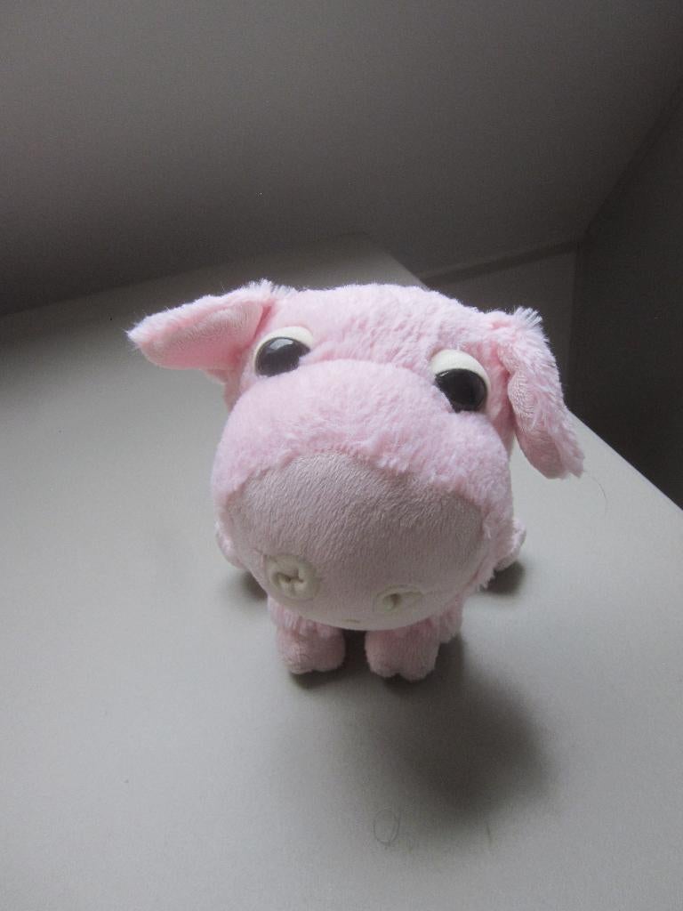 Big Headz TCC Global roze zacht pluche varken-biggetje knuff, Overige merken, Overige karakters, Overige typen, Nieuw