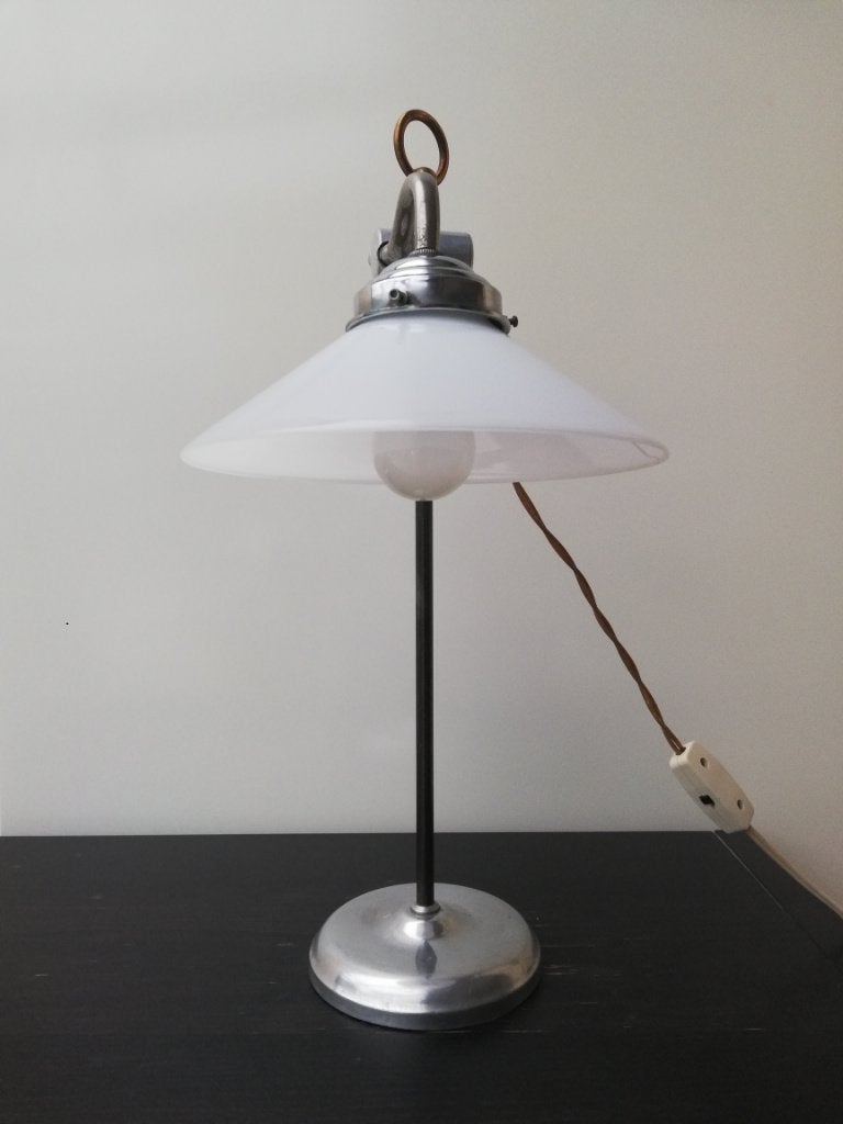 Retro tafellamp 'Pratic', 50 cm, Inclusief lichtbron, Ophalen of Verzenden, Glas