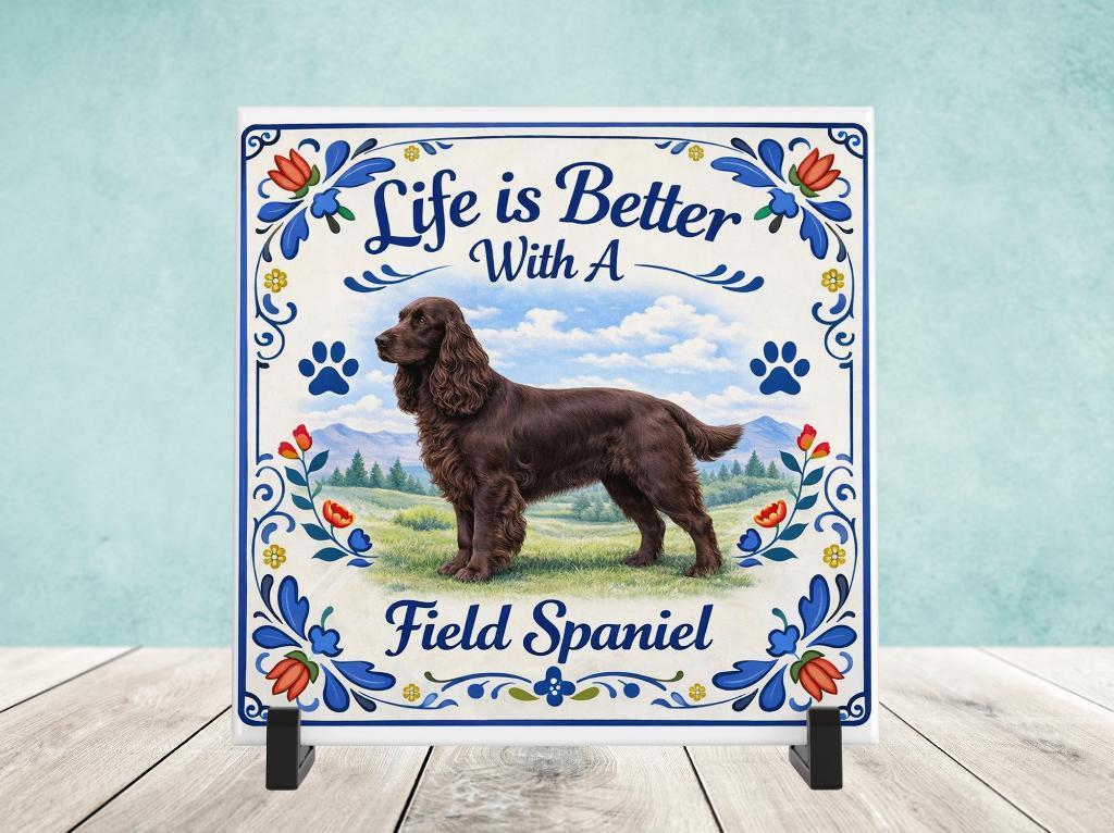 Life is Better With a Field Spaniel - Tegel, Verzenden, Nieuw