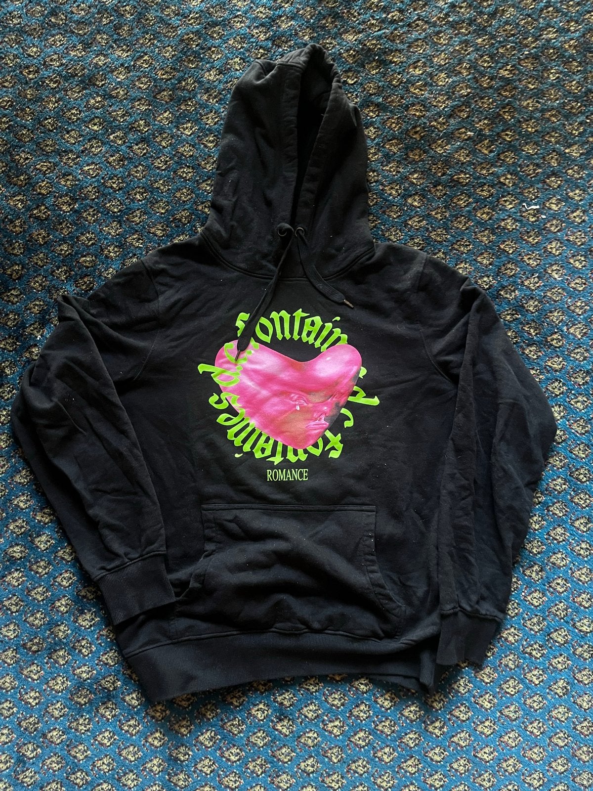 Fontaines DC Merch Zwarte Hoodie Maat L, Ophalen, Gedragen, Maat 52/54 (L), Zwart