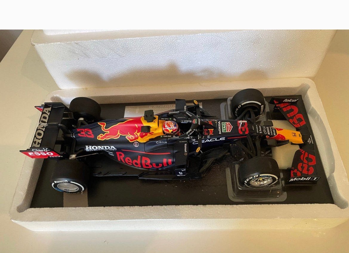 Red Bull Racing RB16B Max Verstappen 2021 1:43, Overige merken, 1:50 of kleiner, Auto, Ophalen of Verzenden