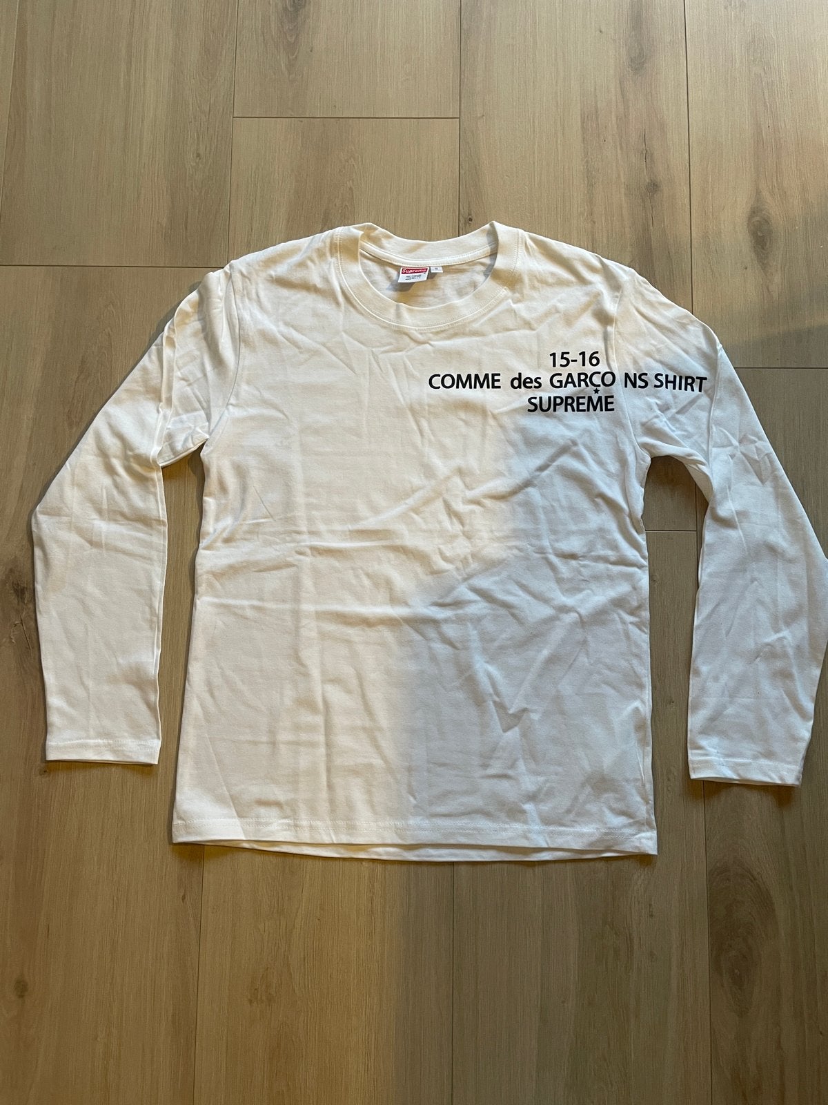 Supreme x Comme des Garçons Shirt Longsleeve, Ophalen of Verzenden, Nieuw, Maat 46 (S) of kleiner, Wit