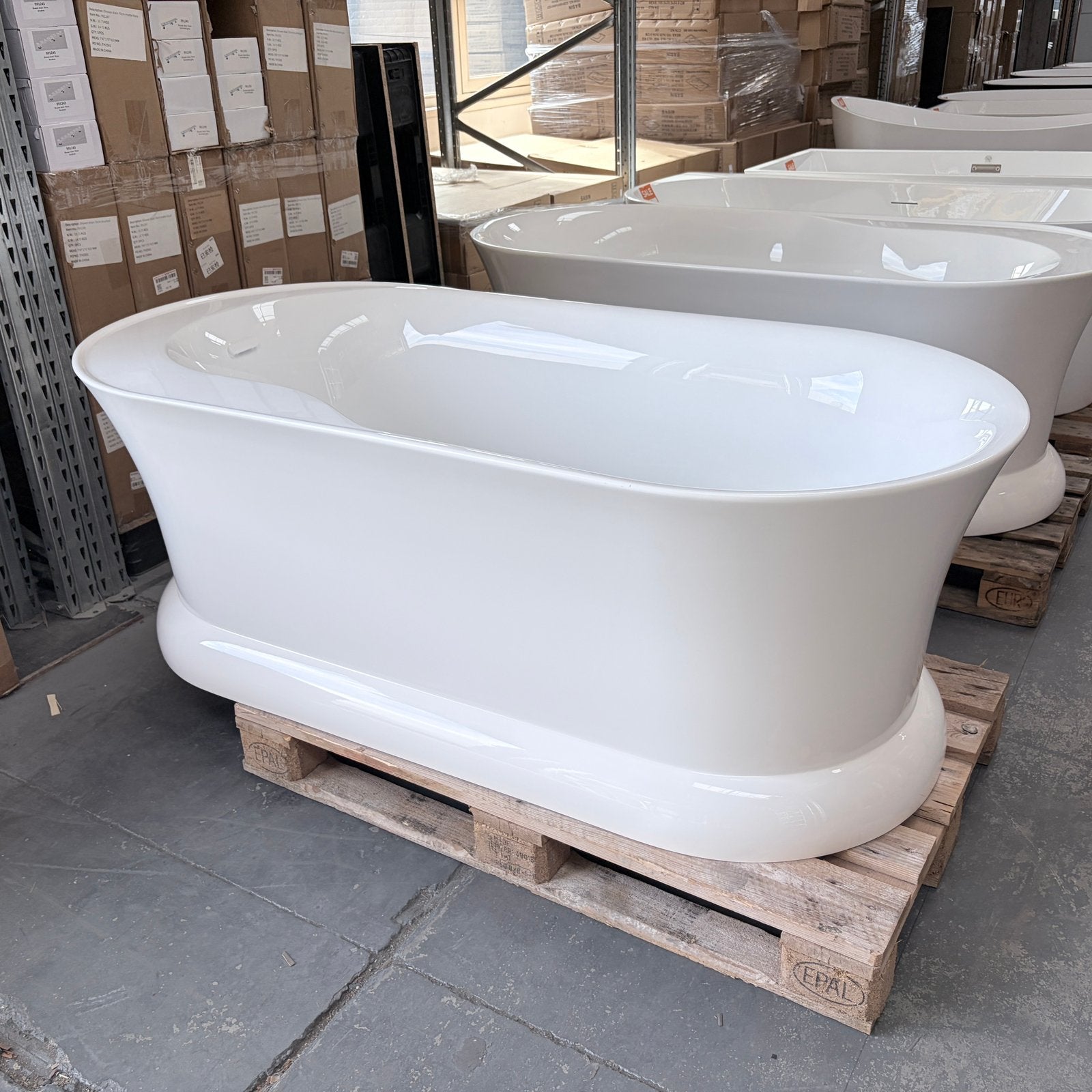 Ovaal ligbad glans acryl wit 170x80x60 nr516, Ophalen of Verzenden, Nieuw