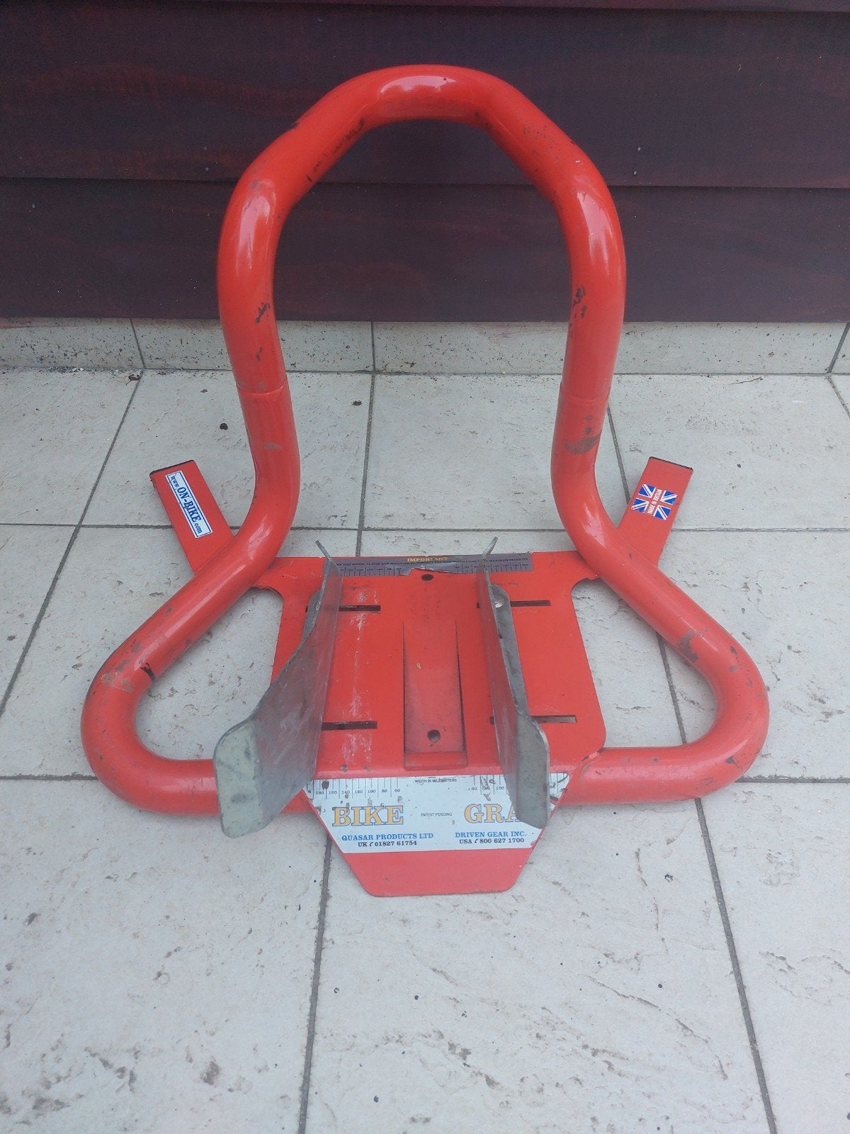 Inrijwielklem voor motor, Ophalen, Gebruikt