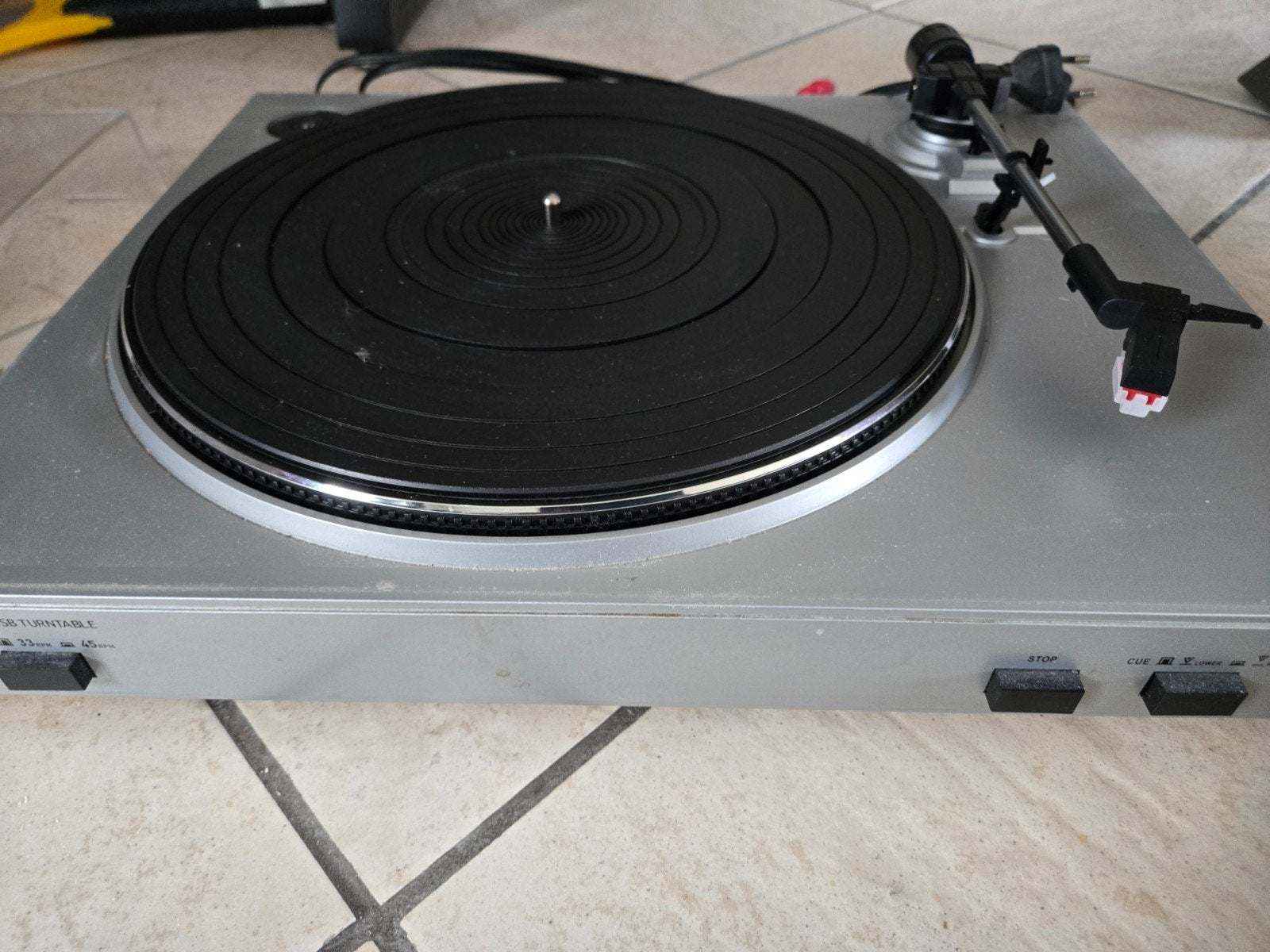 Lenco L-3866USB Platenspeler - Zilver, Audio, Tv en Foto, Overige merken, Gebruikt, Ophalen of Verzenden, USB-aansluiting