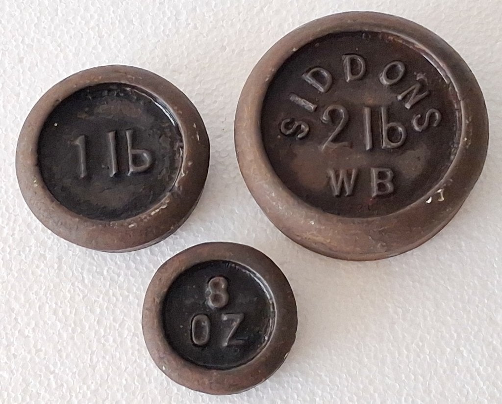 Engelse gewichten 3 stuks, Antiek en Kunst, Curiosa en Brocante, Ophalen of Verzenden