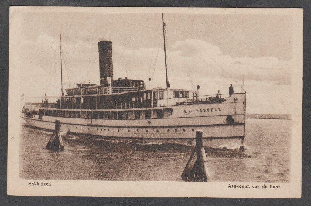 enkhuizen  aankomst boot, Verzenden, Voor 1920, Gelopen, Noord-Holland