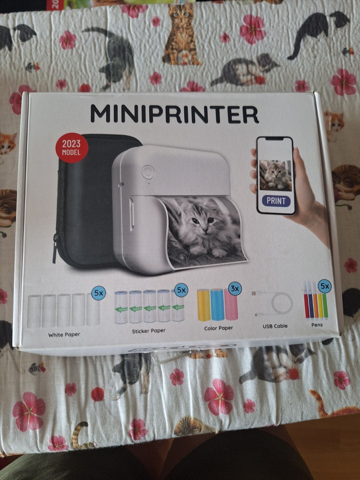 Mini Printer 2023 Model - Nieuw, alleen geopend, Fotoprinter, Kleur printen, Onbekend, Draadloos