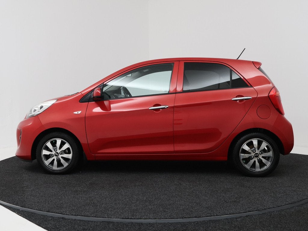 Kia Picanto 1.0 CVVT First Edition | Volledig dealeronderhou, Auto's, Kia, Stof, Gebruikt, Zwart, Automatische klimaatregeling