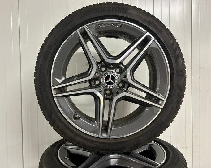 Originele Mercedes AMG C-klasse W205 breedset allseason, Ophalen, 18 inch, Gebruikt, Banden en Velgen
