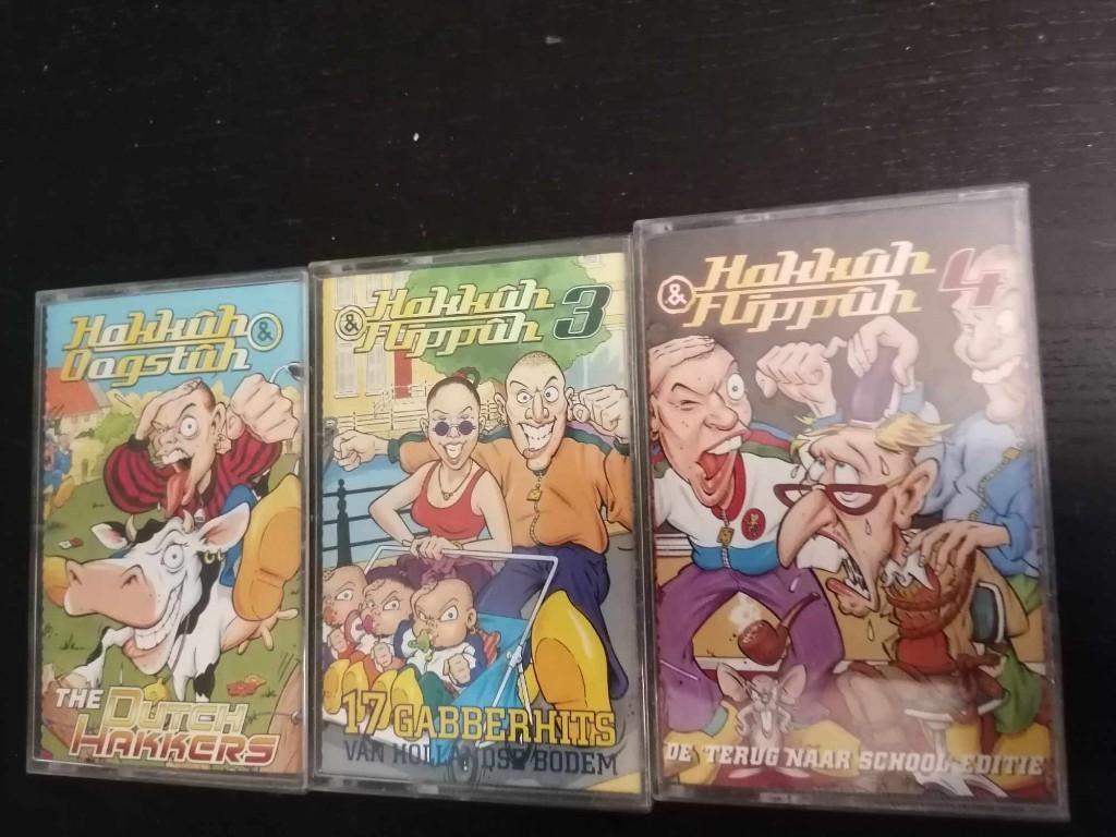 Cassettebandjes 3 stuks hakkuh flippuh 25 euro per stuk, Ophalen of Verzenden, Zo goed als nieuw, Overige genres, 1 bandje