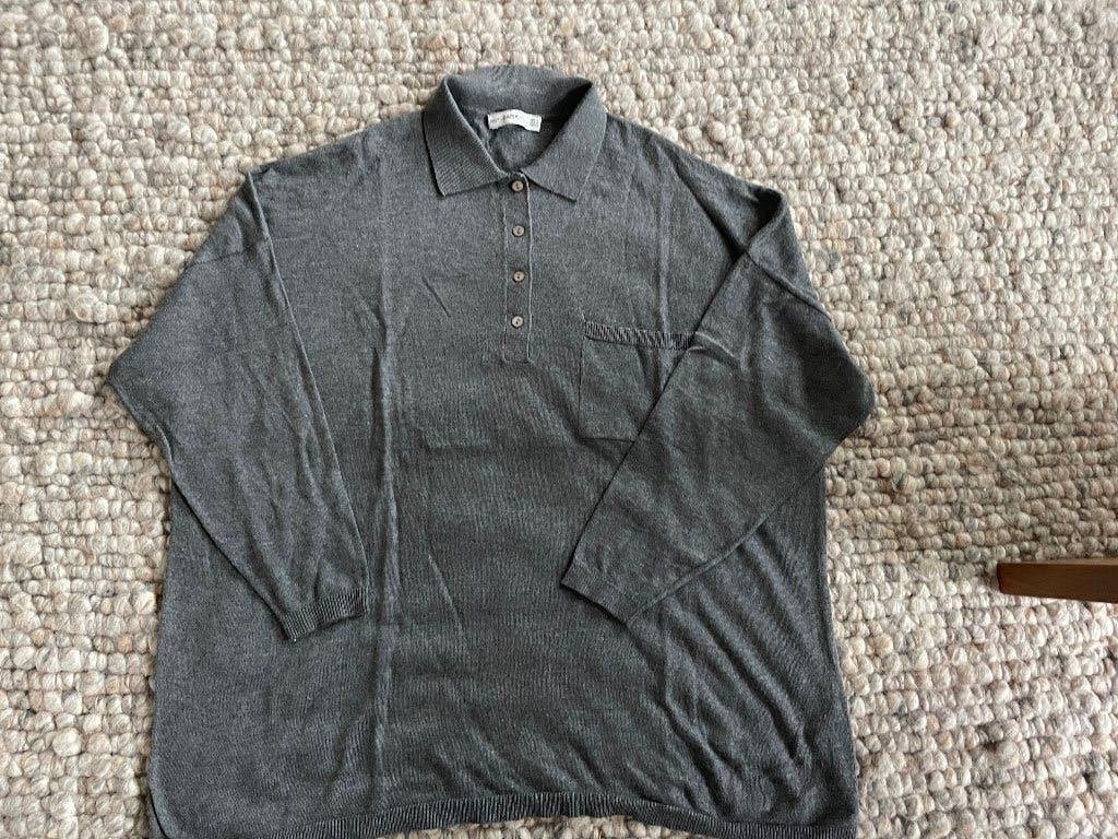 ZARA knit grijze polo trui lange mouwen in maat S, Kleding | Heren, Polo's, Zara, Ophalen of Verzenden, Grijs, Gedragen