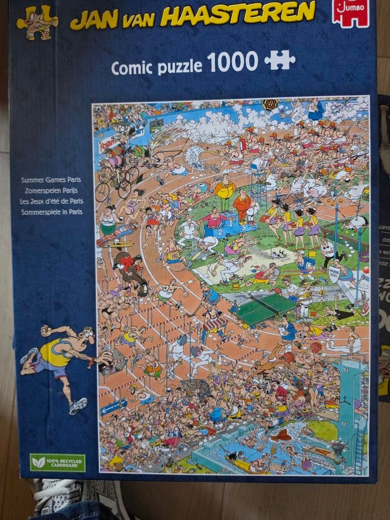 Jan van Haasteren Zomerspelen Parijs 1000 stukjes, Ophalen of Verzenden, 500 t/m 1500 stukjes, Zo goed als nieuw, Legpuzzel