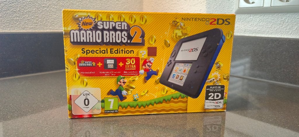 Nintendo 2DS met New Super Mario Bros. 2 Special Edition, Met games, Zwart, 2DS, Ophalen of Verzenden