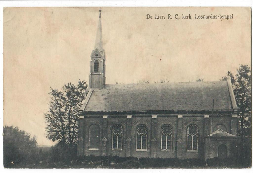 De Lier - R.C. Kerk. Leonardus-tempel, Verzenden, Voor 1920, Gelopen, Zuid-Holland