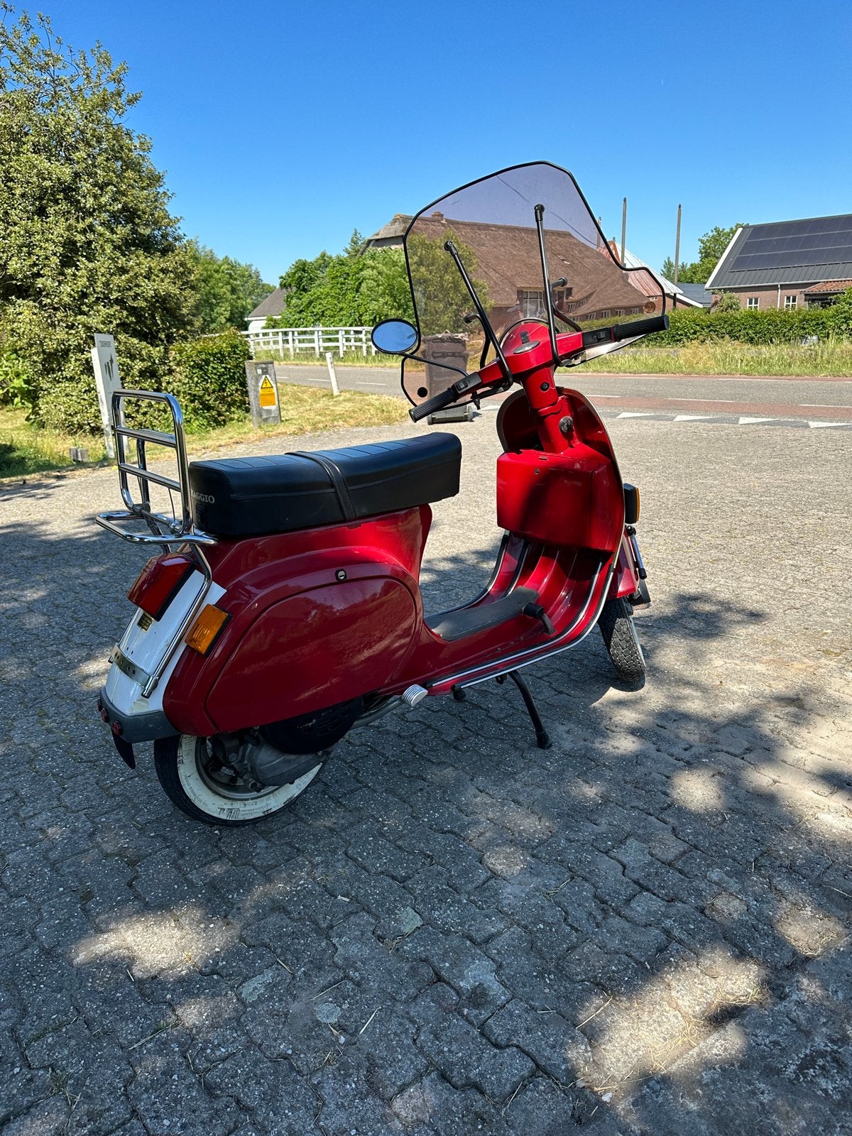 Originele Vespa PK50 Rood 50cc met handgeschakelde versnelli, Fietsen en Brommers, Scooters | Vespa, Ophalen, Tweetakt, Gebruikt