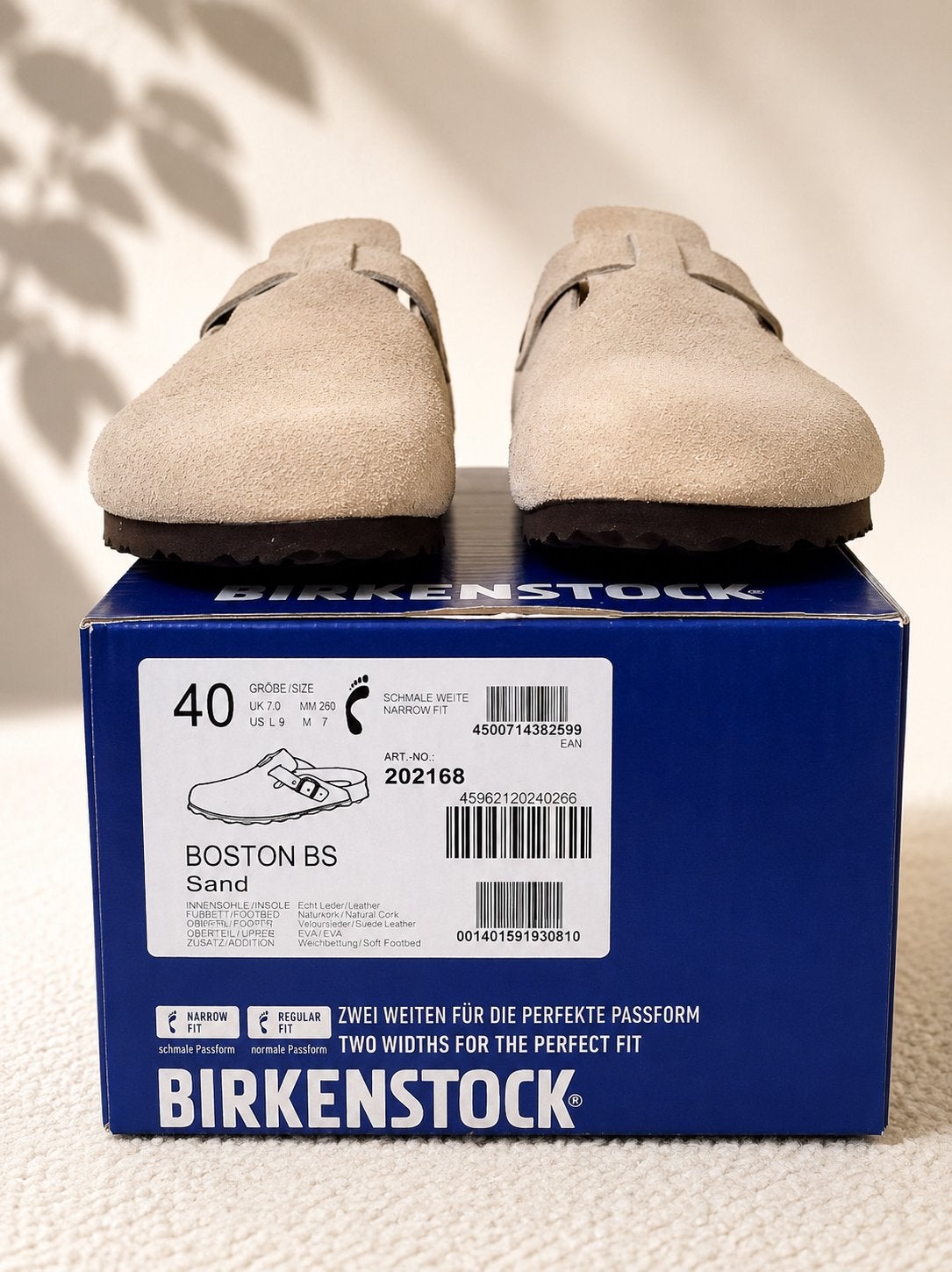 Birkenstock Boston BS Sand - Maat 40 - Nieuw, Kleding | Dames, Schoenen, Verzenden, Nieuw, Beige, Instappers